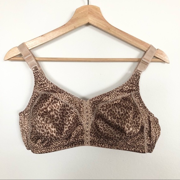 Bali Classic support leopard animal print bra size 40C - Picture 1 of 6